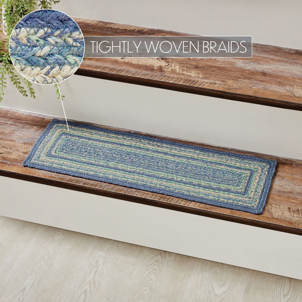 Jolie Jute Stair Tread Rect Latex 8.5x27, Set of 7