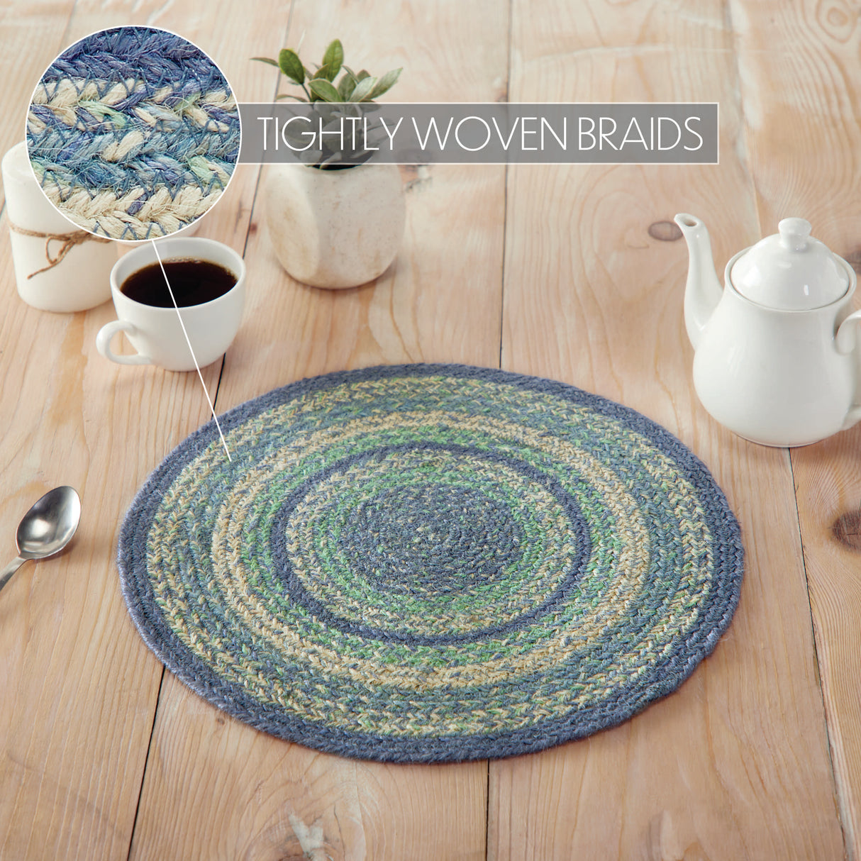 Jolie Jute Trivet 15 inch Diameter Set of 3