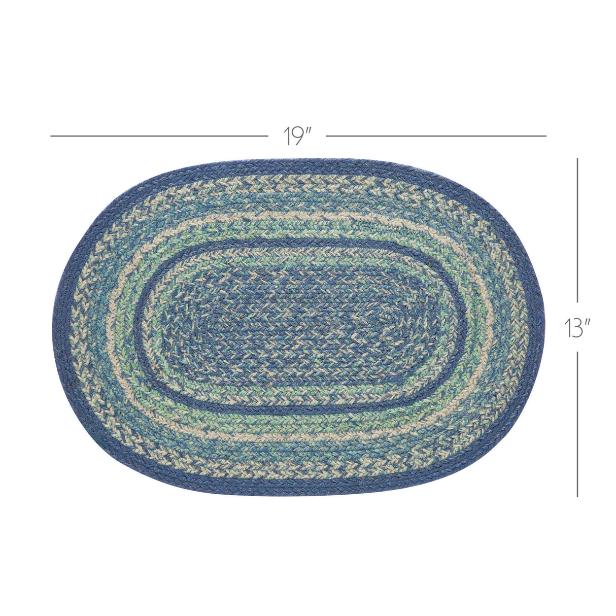 Jolie Jute Oval Placemat 13x19, 4 Pack 4 Pack