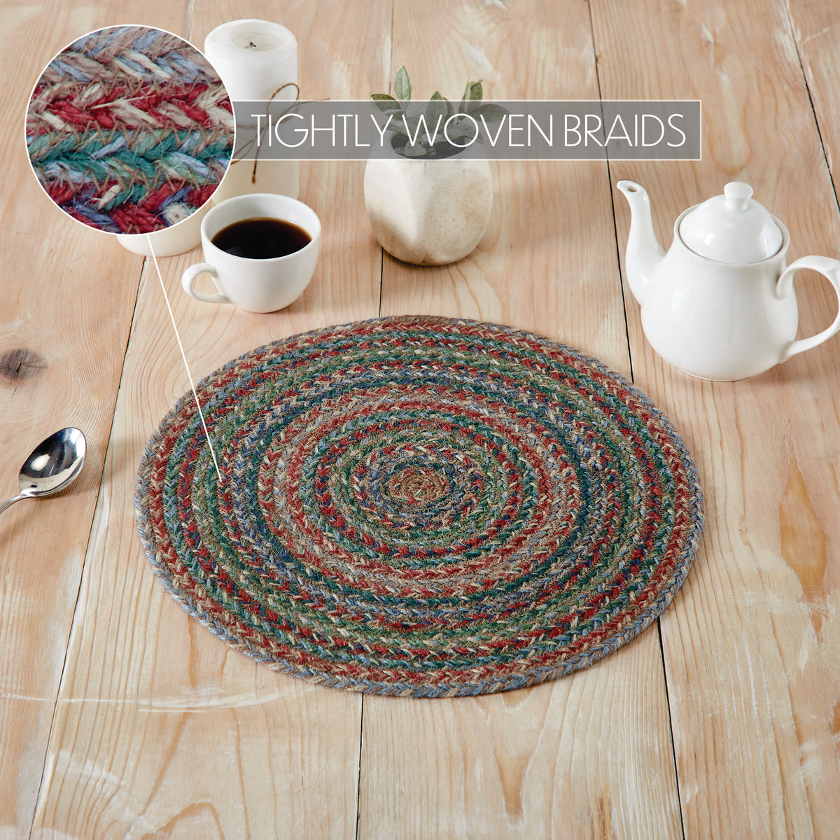 Multi Jute Trivet 15 inch Diameter, Set of 3
