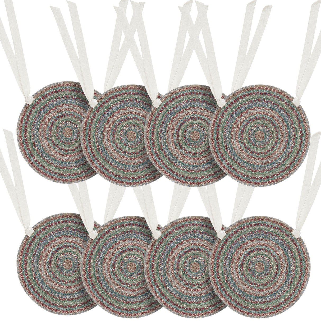 Multi Braided 15 Inch Jute Chair Pad