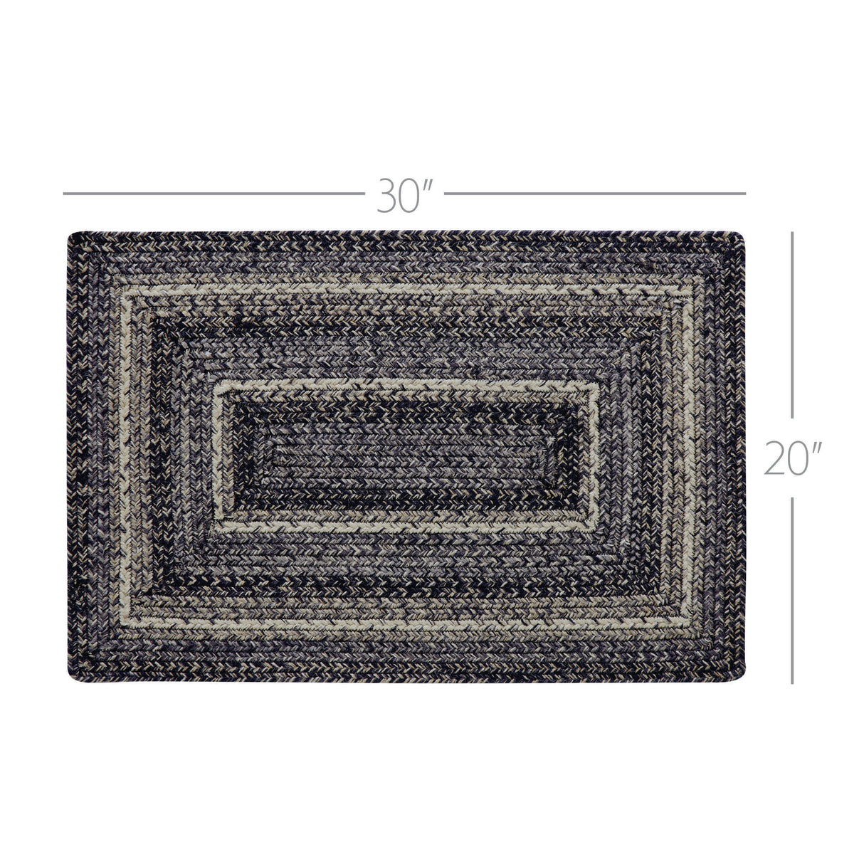 Sawyer Mill Black White Jute Rug Rect 20x30