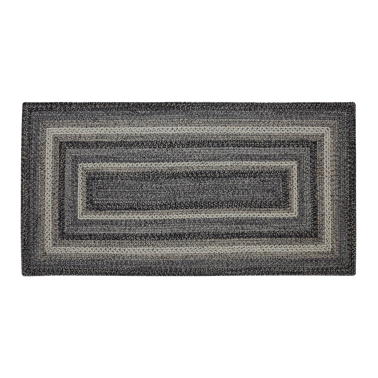 Sawyer Mill Black White Jute Rug Rect w/ Pad 36x72