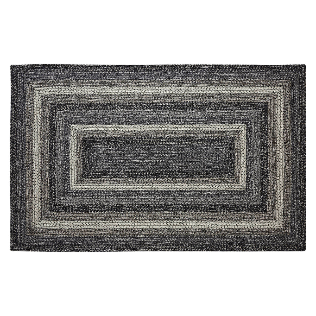 Sawyer Mill Black White Jute Rug Rect w/ Pad 60x96