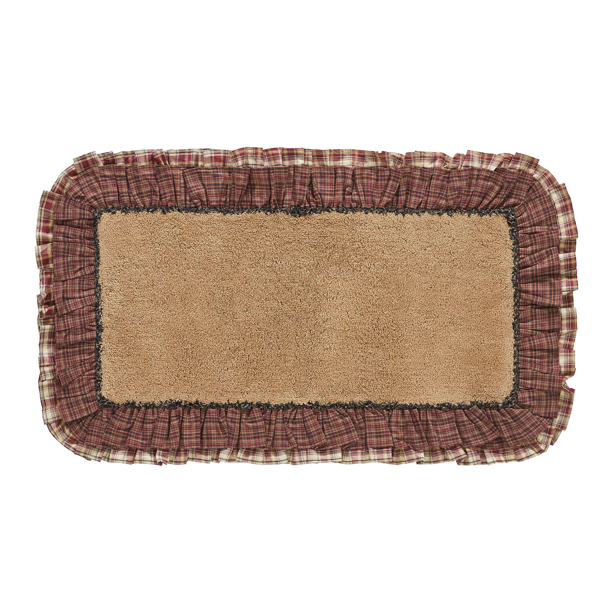 VHC Brands Beckham Burgundy 2pc Bathhmat Set, 20x30 and 27x48