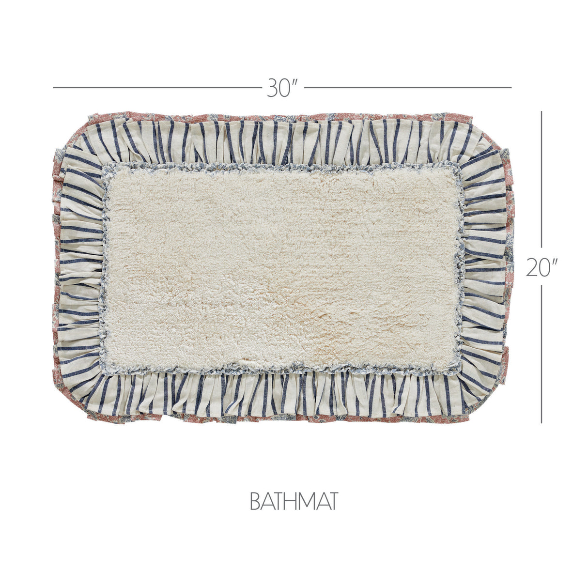 VHC Brands Kaila Creme 2pc Bathhmat Set, 20x30 and 27x48