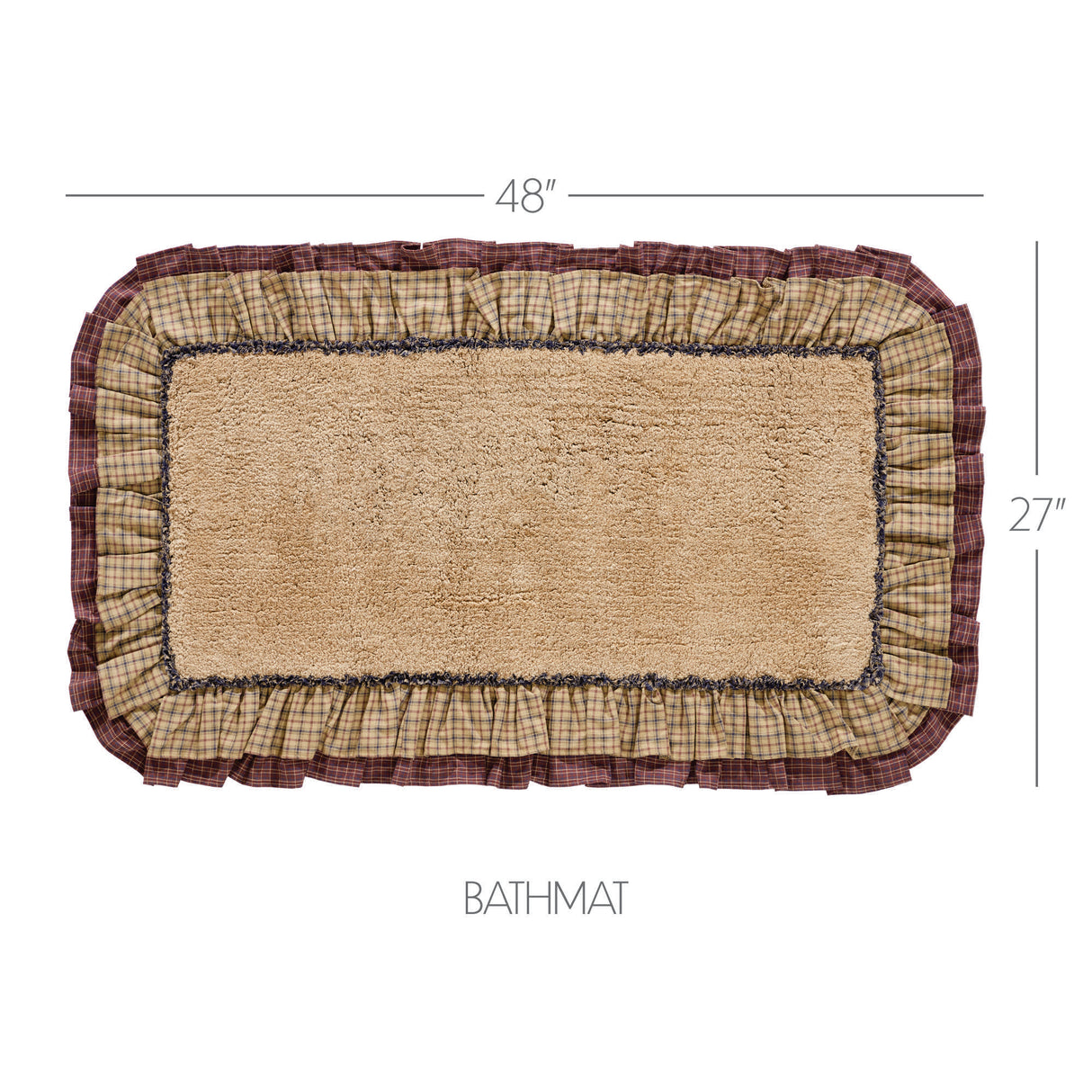 VHC Brands Millsboro Khaki 2pc Bathhmat Set, 20x30 and 27x48