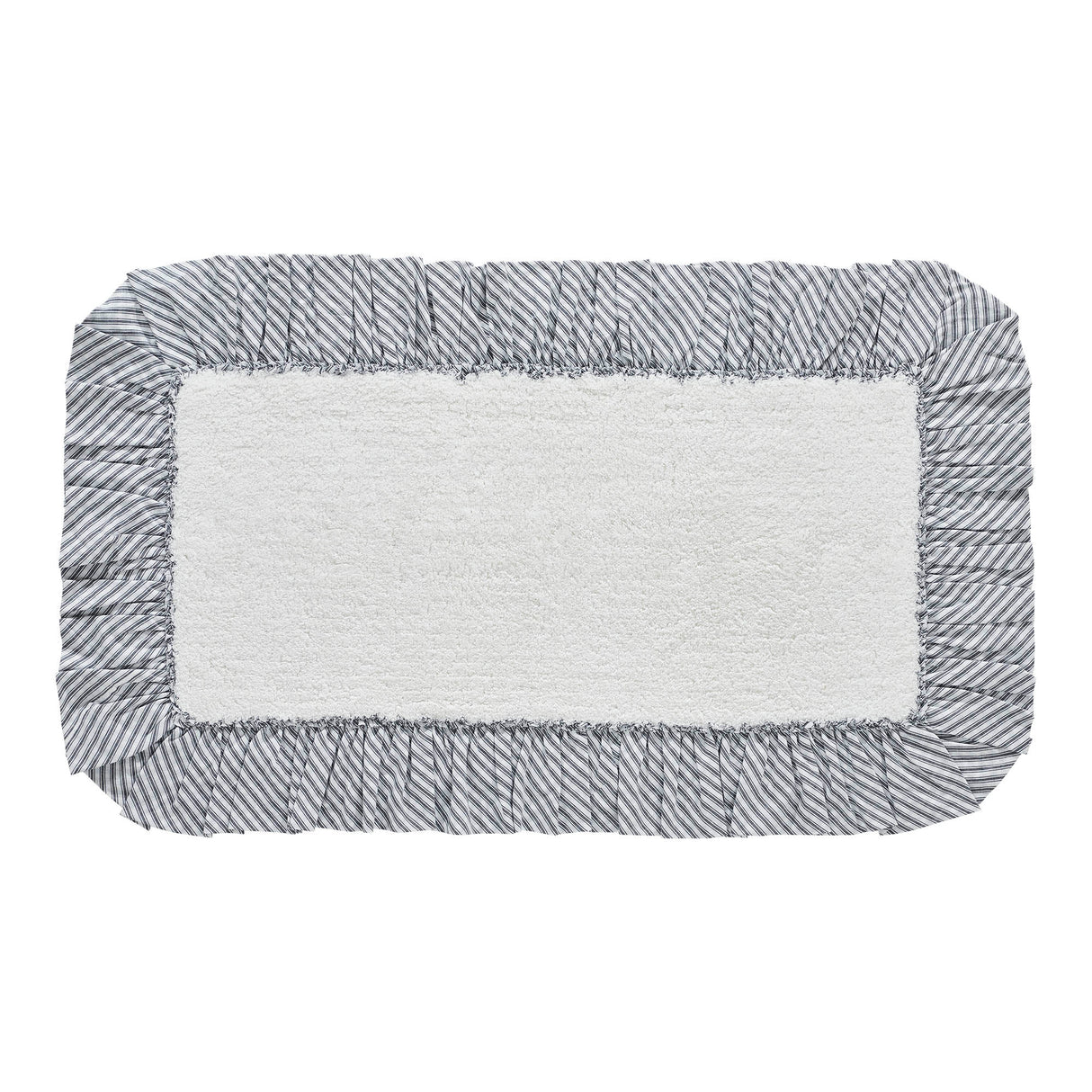 VHC Brands Sawyer Mill Black 2pc Bathhmat Set, 20x30 and 27x48