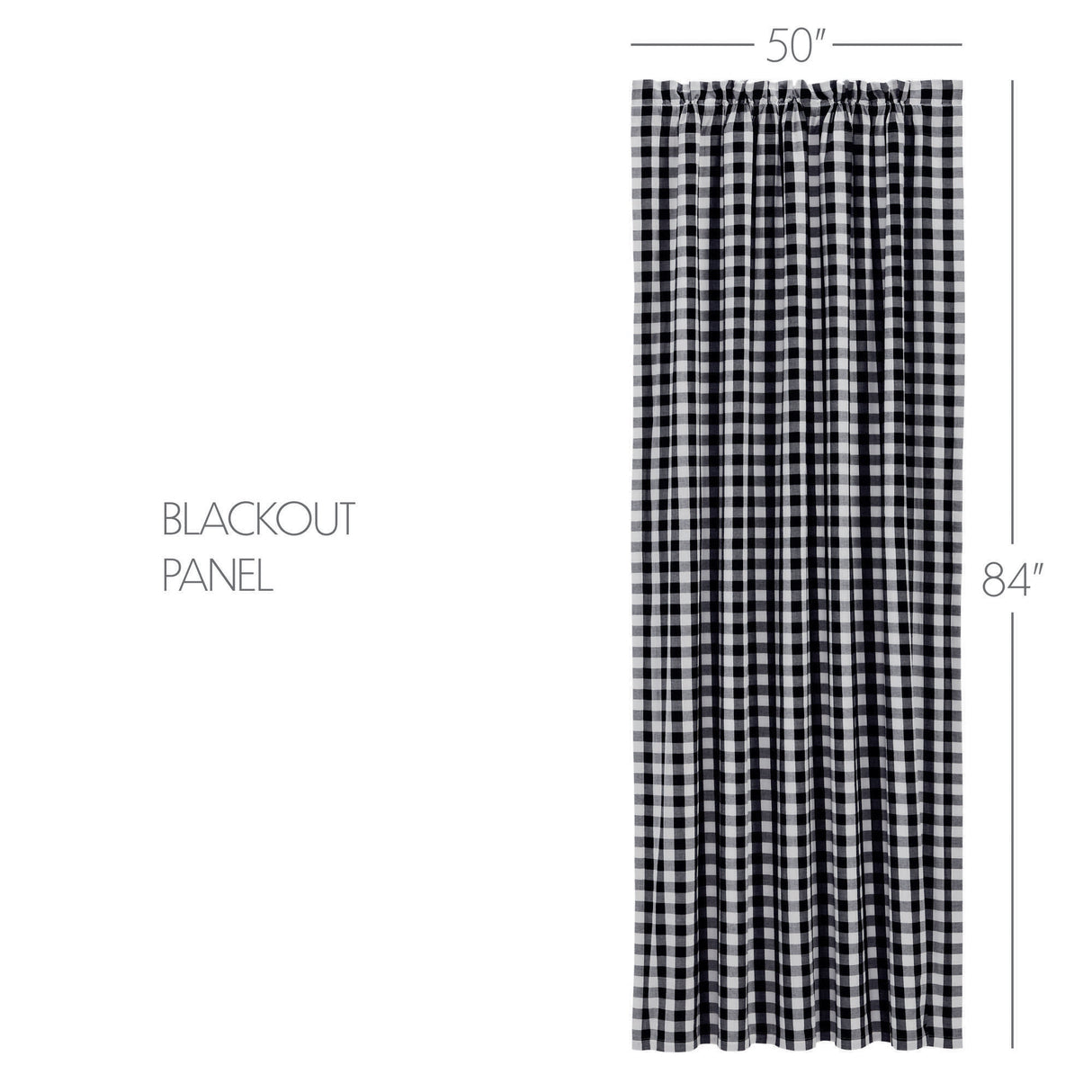 Annie Buffalo Black Check Blackout Panel 84x50