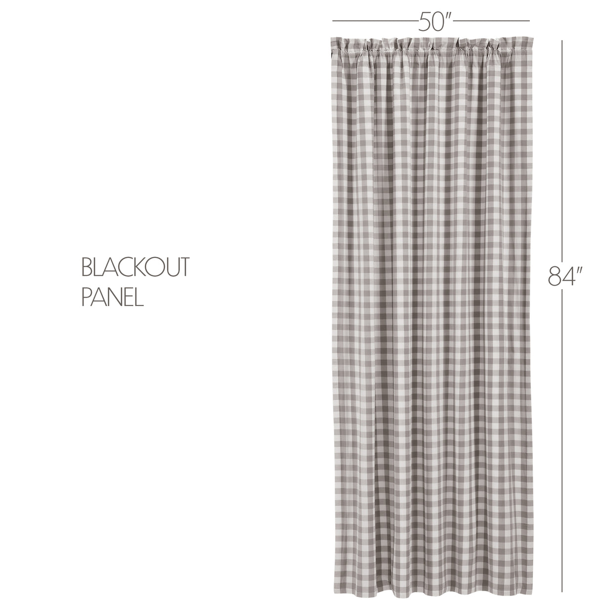 Annie Buffalo Grey Check Blackout Panel 84x50