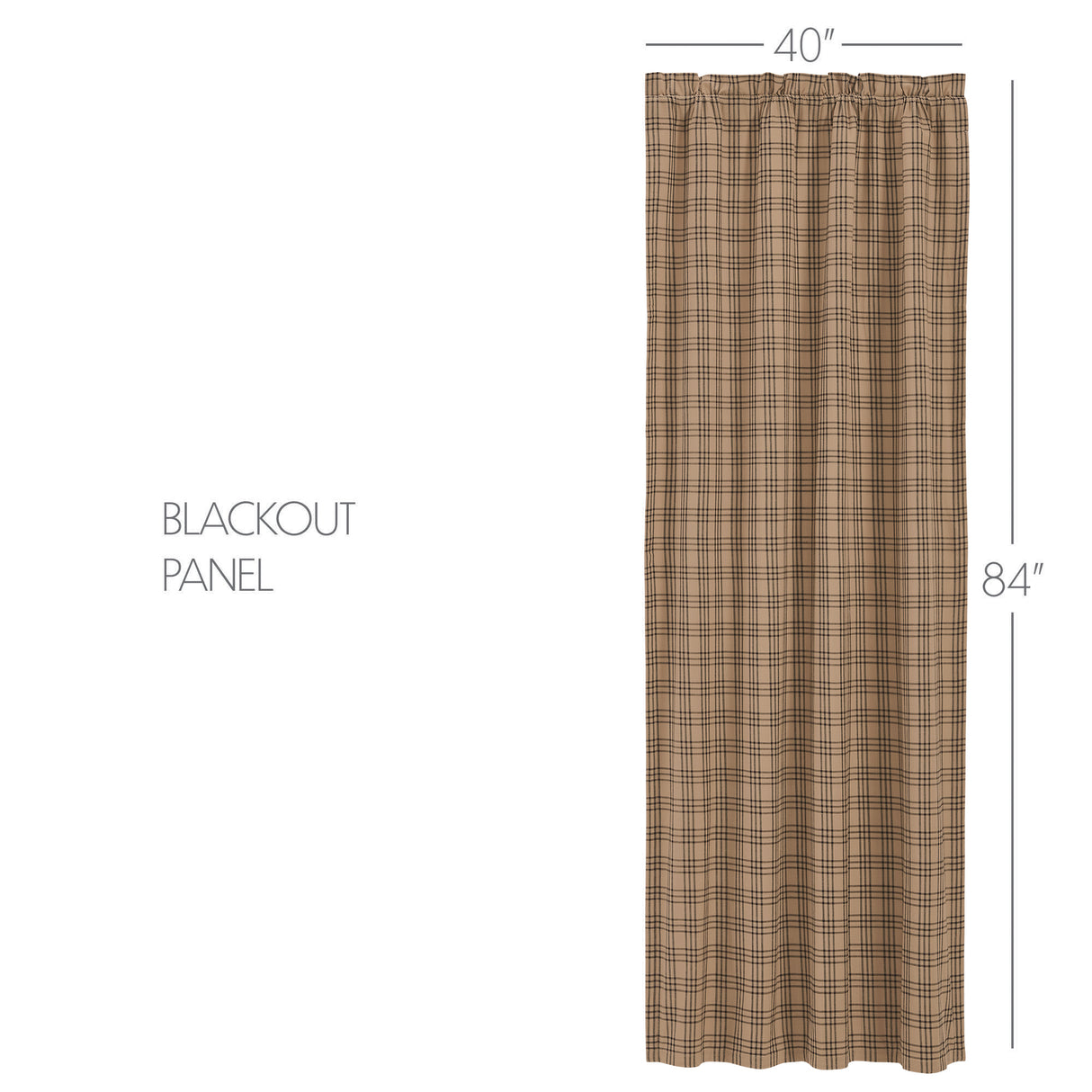 Sawyer Mill Charcoal Plaid Blackout Panel 84x40