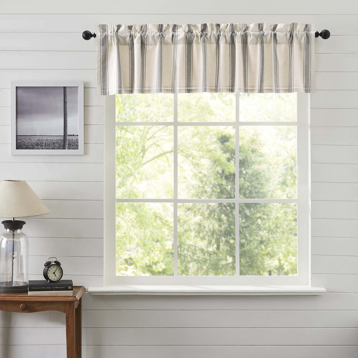 Grace Grain Sack Stripe Valance Set of 2 16x90
