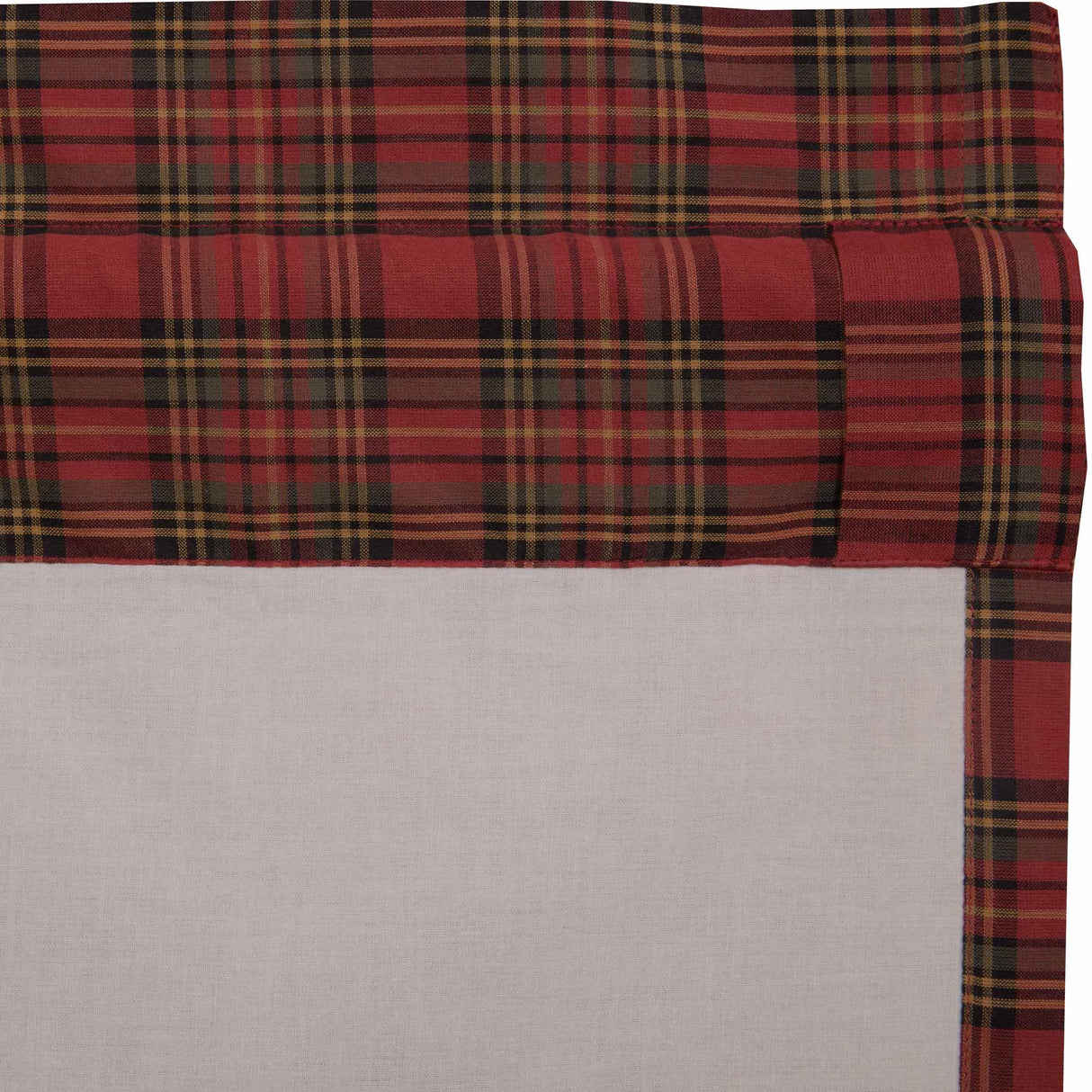 Tartan Red Plaid Valance Set of 2 16x72