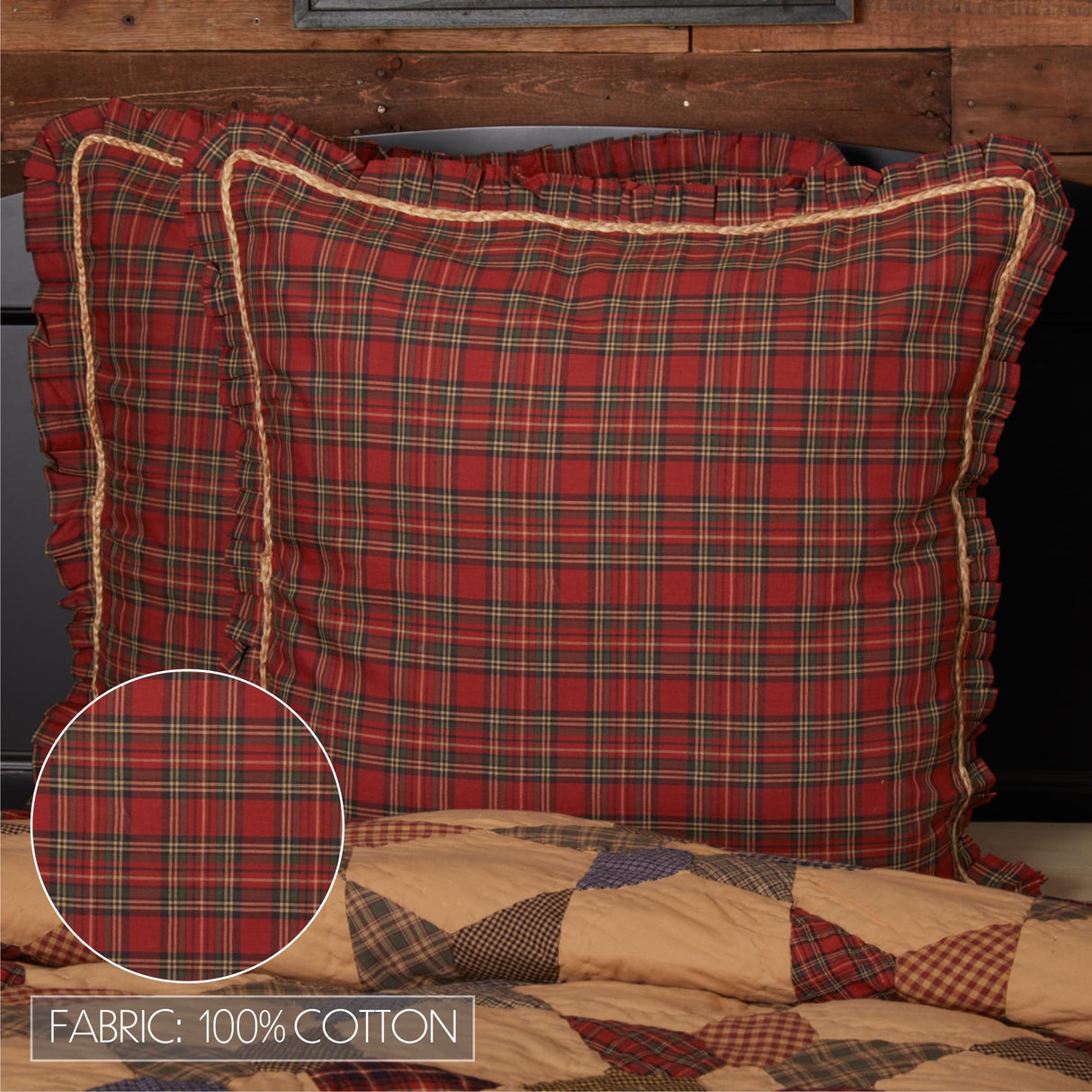 Tea Star Fabric Euro Sham Set of 2 26x26