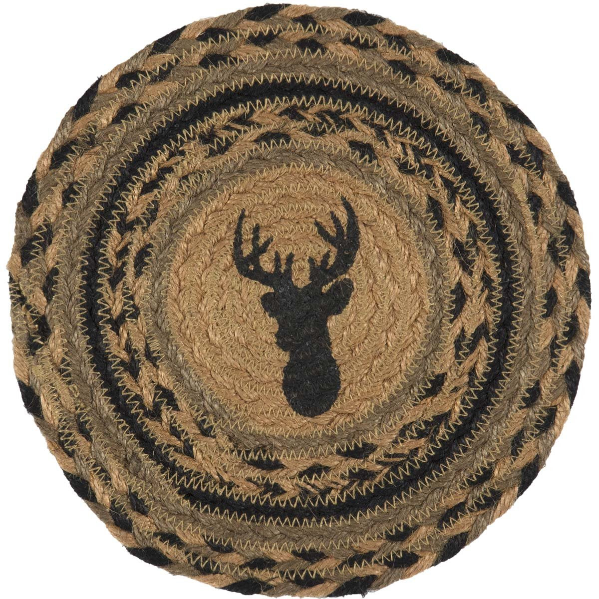 Trophy Mount Jute Trivet 8 inch Diameter Set of 2