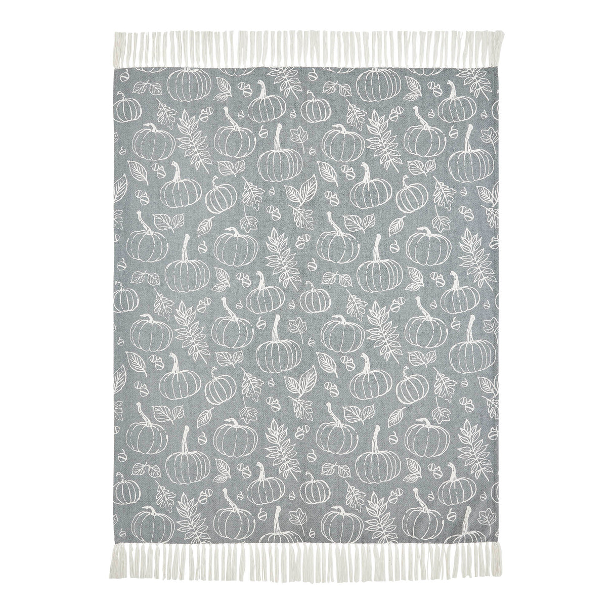 Silhouette Pumpkin Grey Throw 50x60