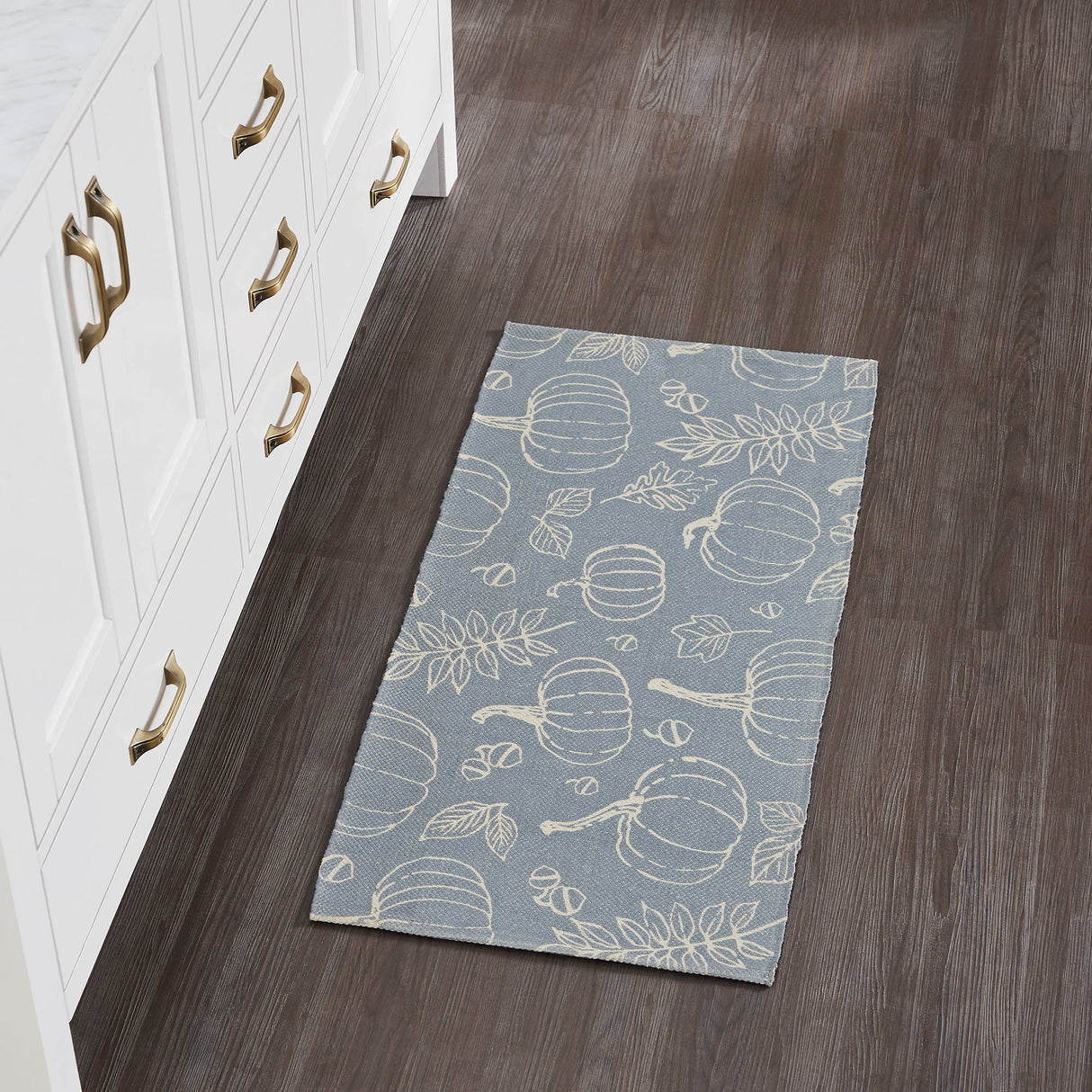 Silhouette Pumpkin Grey Indoor/Outdoor Rug Rect