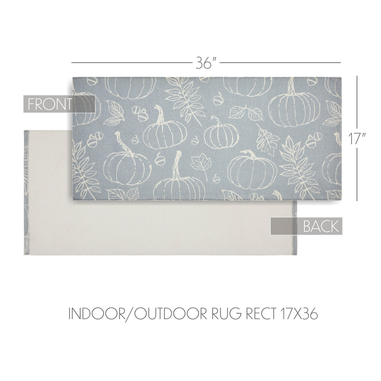 Silhouette Pumpkin Grey Indoor/Outdoor Rug Rect