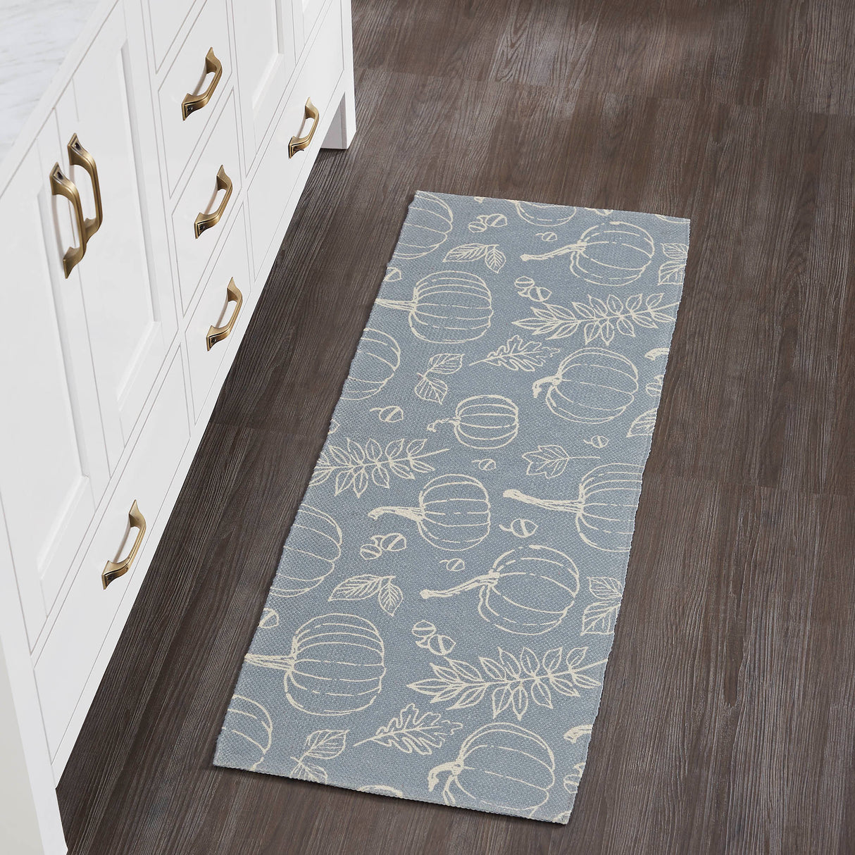 Silhouette Pumpkin Grey Indoor/Outdoor Rug Rect