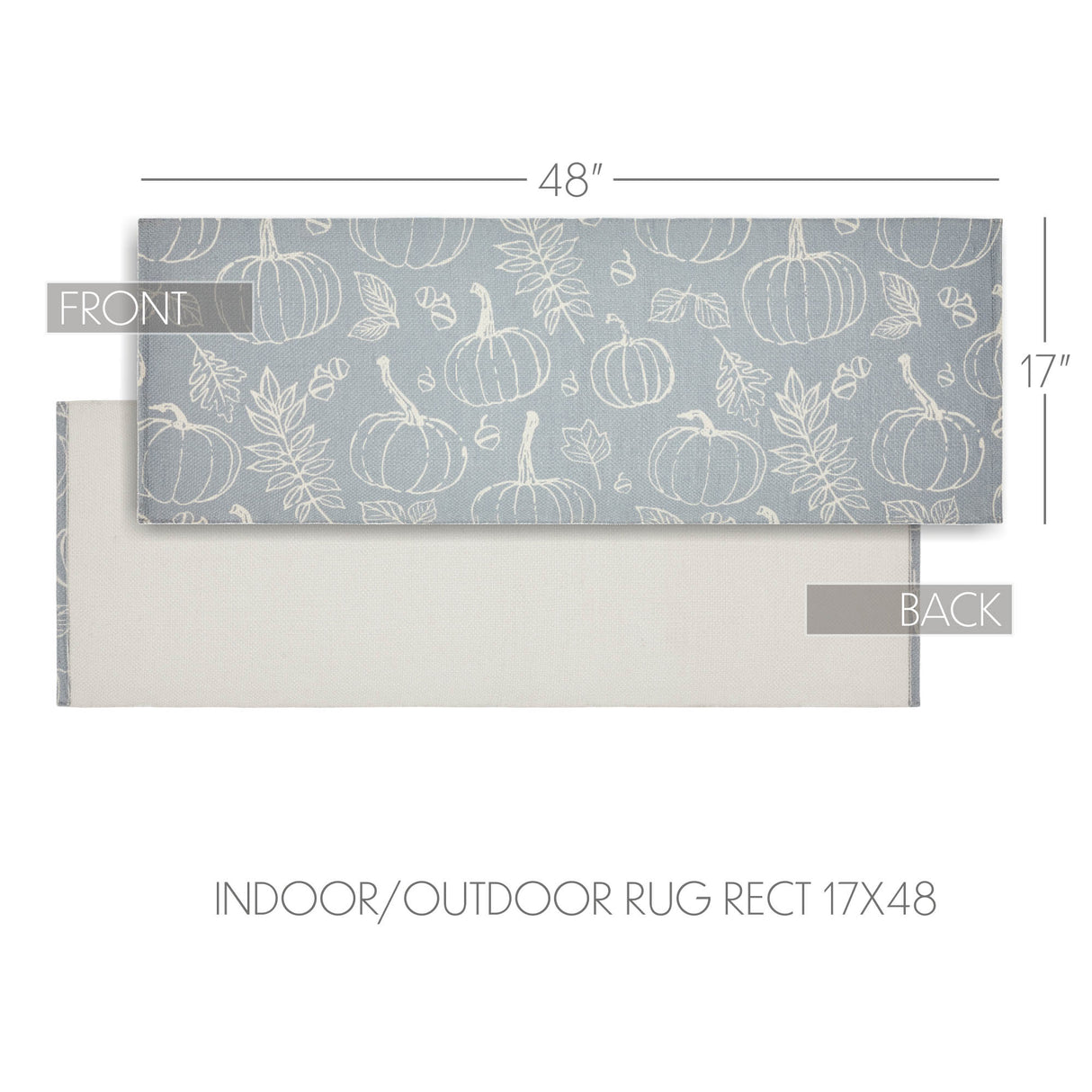 Silhouette Pumpkin Grey Indoor/Outdoor Rug Rect