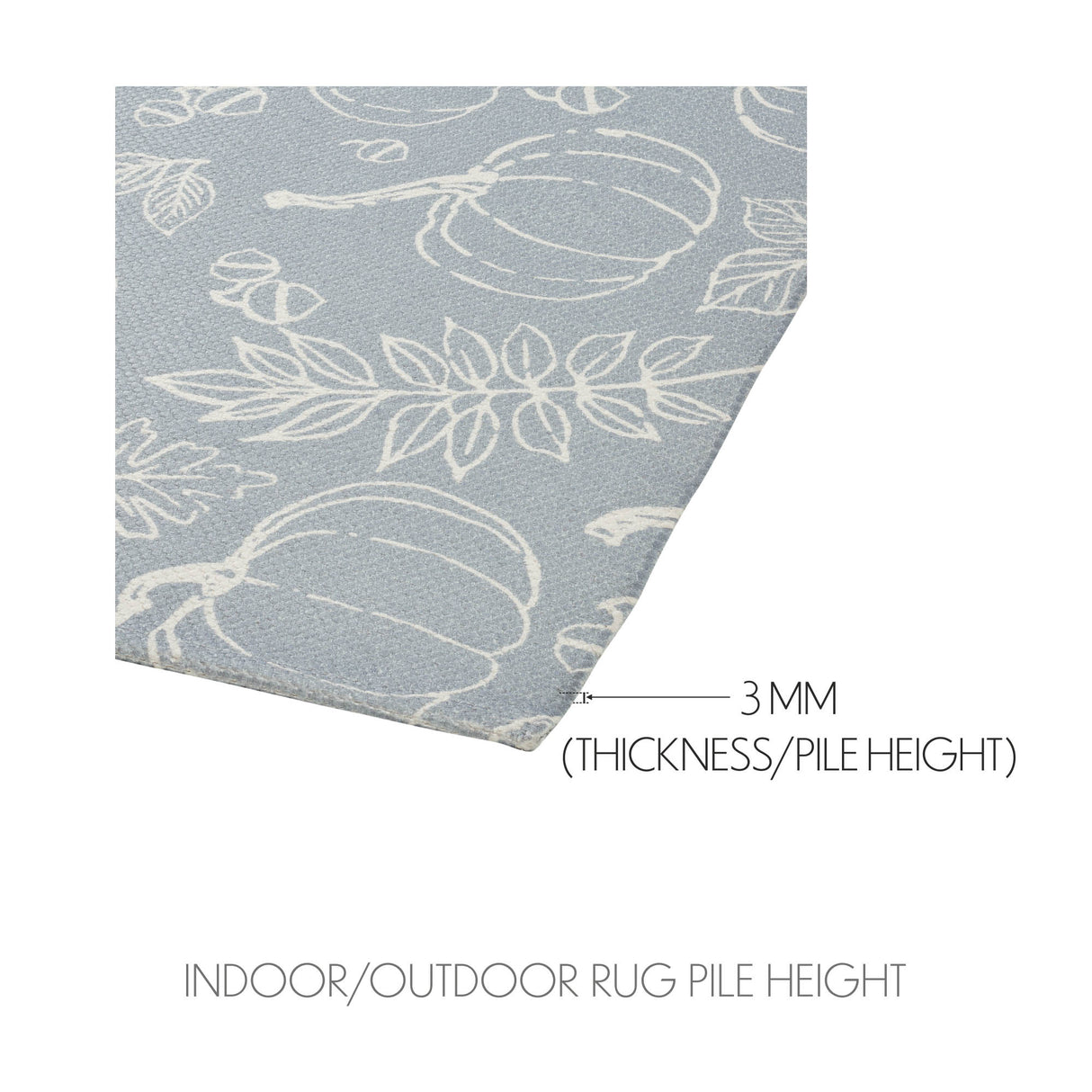Silhouette Pumpkin Grey Indoor/Outdoor Rug Rect