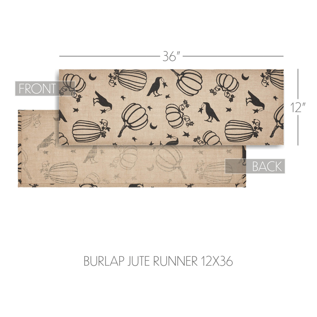 Raven Harvest Burlap Jute Runner