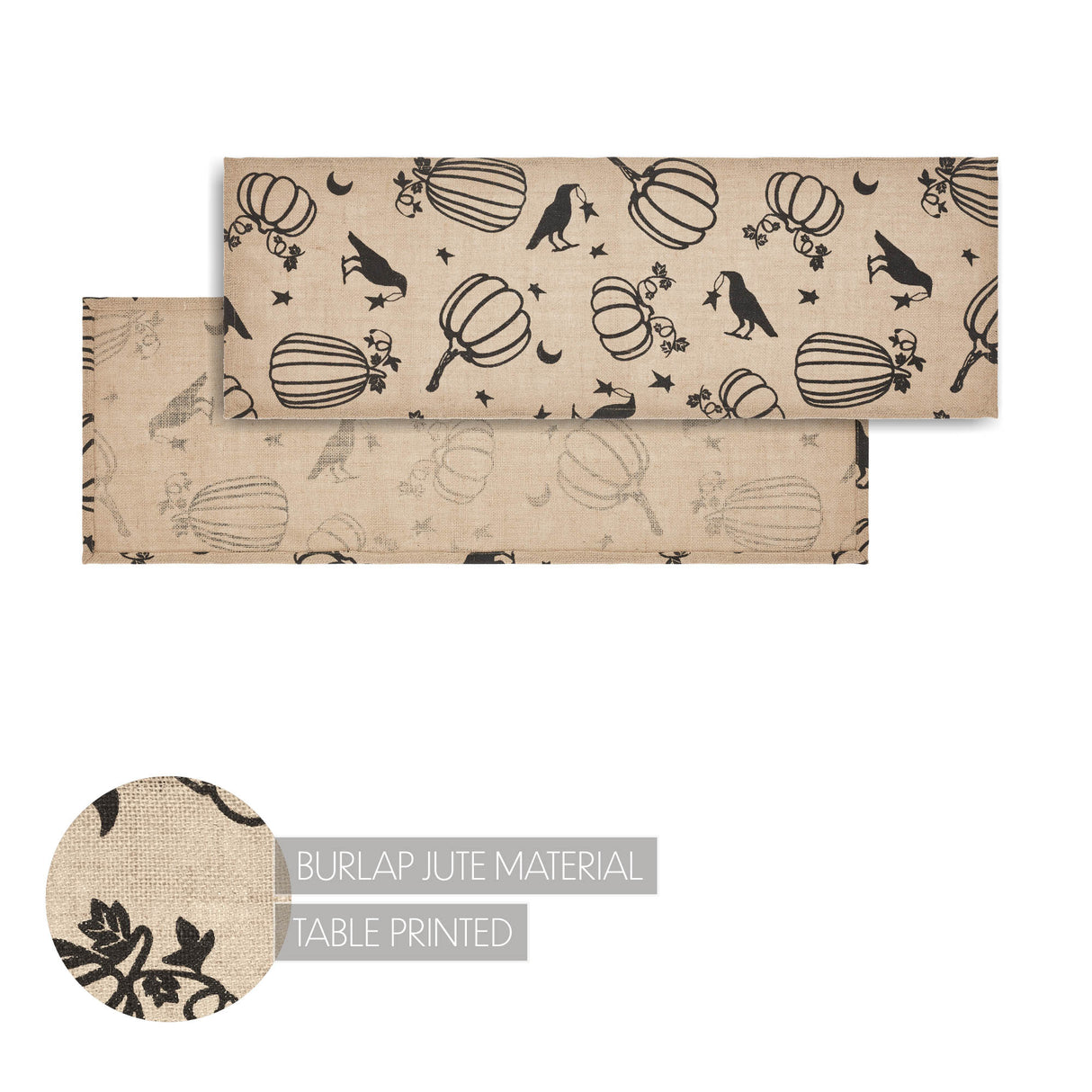 Raven Harvest Burlap Jute Runner