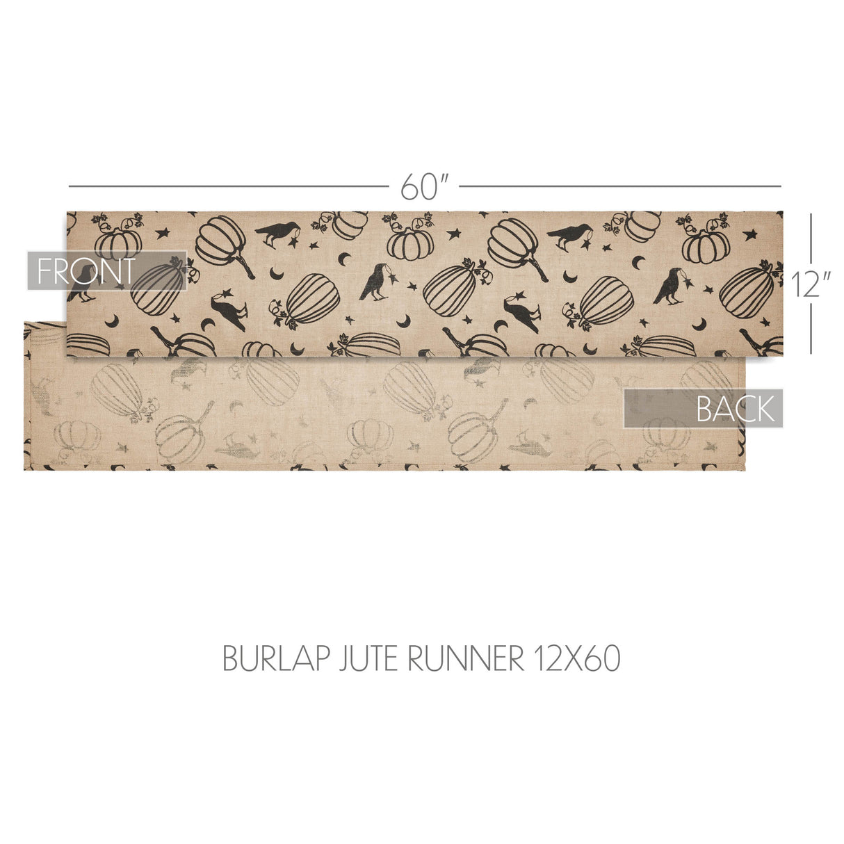 Raven Harvest Burlap Jute Runner