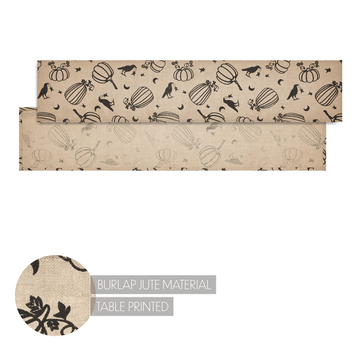 Raven Harvest Burlap Jute Runner