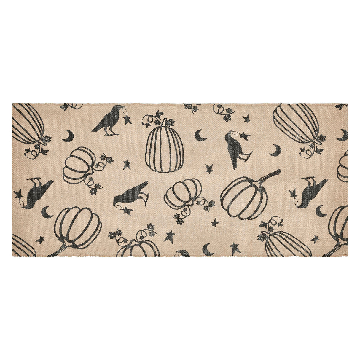 VHC Brands Raven Harvest Natural 2 Piece Rug Set, 17x36 and 17x48