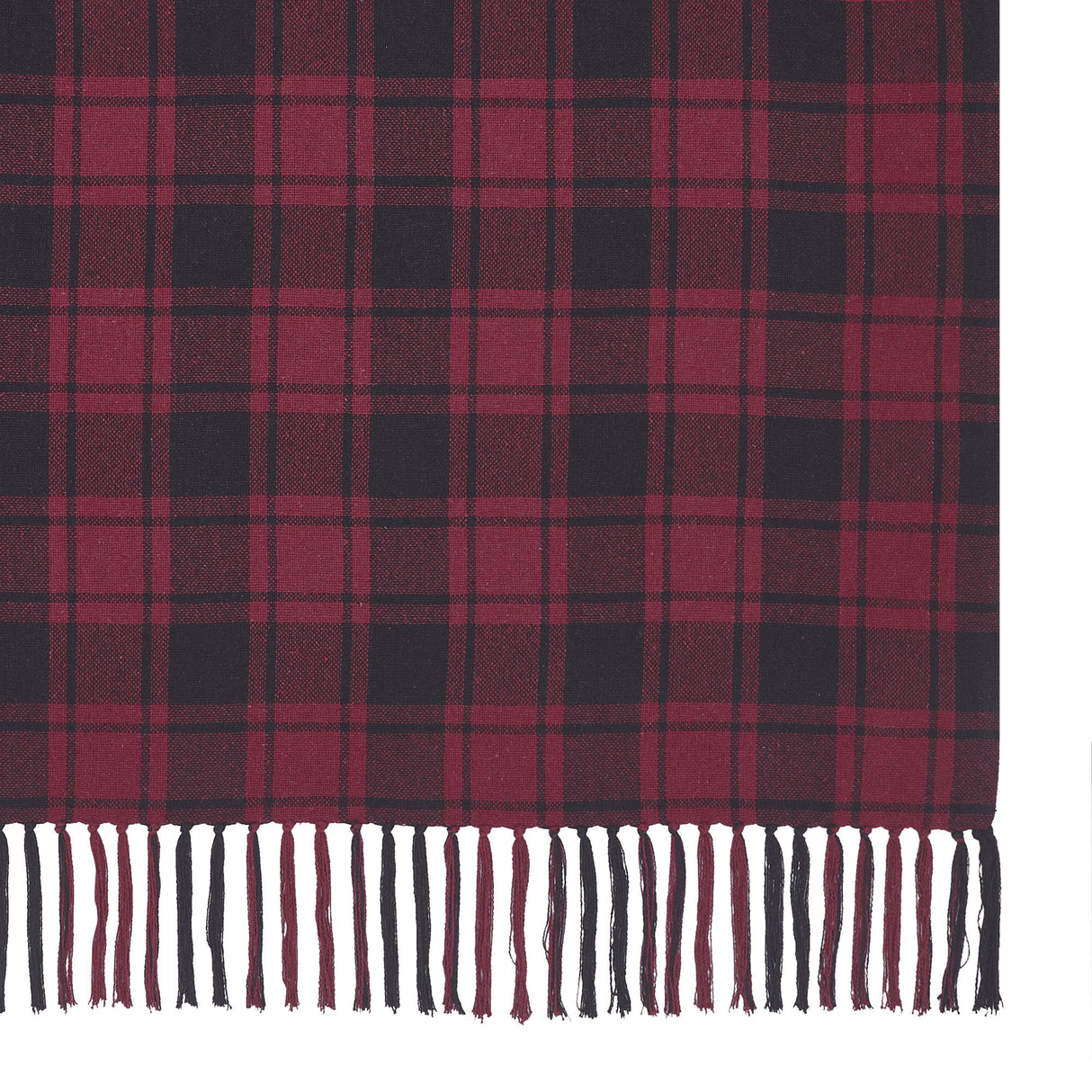 Cumberland Red Black Plaid Woven Throw 50x60