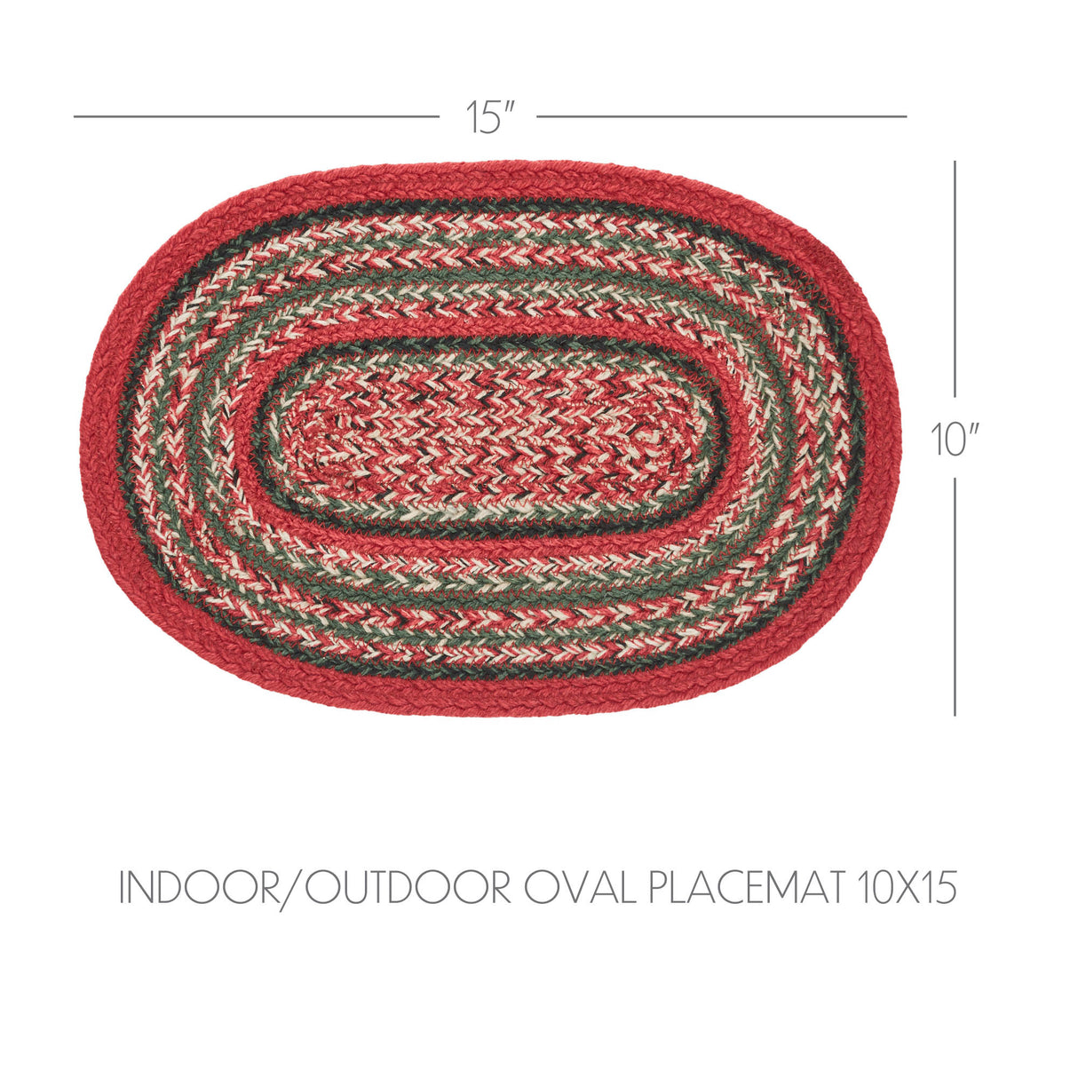 Forrester Indoor/Outdoor Oval Placemat 10x15, 6 Pack 6 Pack