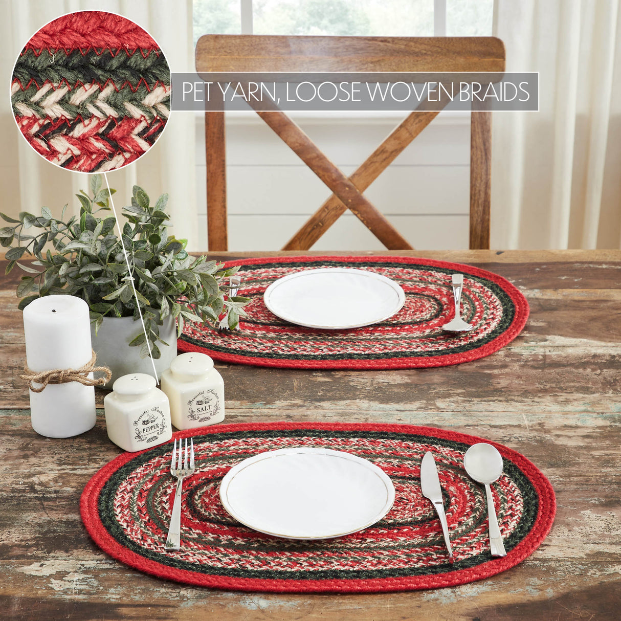 Forrester Indoor/Outdoor Oval Placemat 13x19, 6 Pack 6 Pack