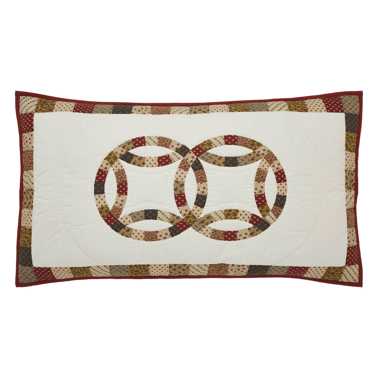 Custom House Wedding Rings King Quilt Set; 1-Quilt 110Wx97L w/2 Shams 21x37