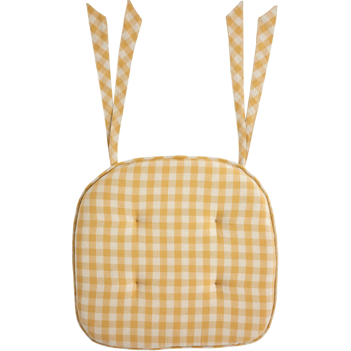 Buzzing Bees Golden Honey Check 16.5x18 Inch Chair Pad