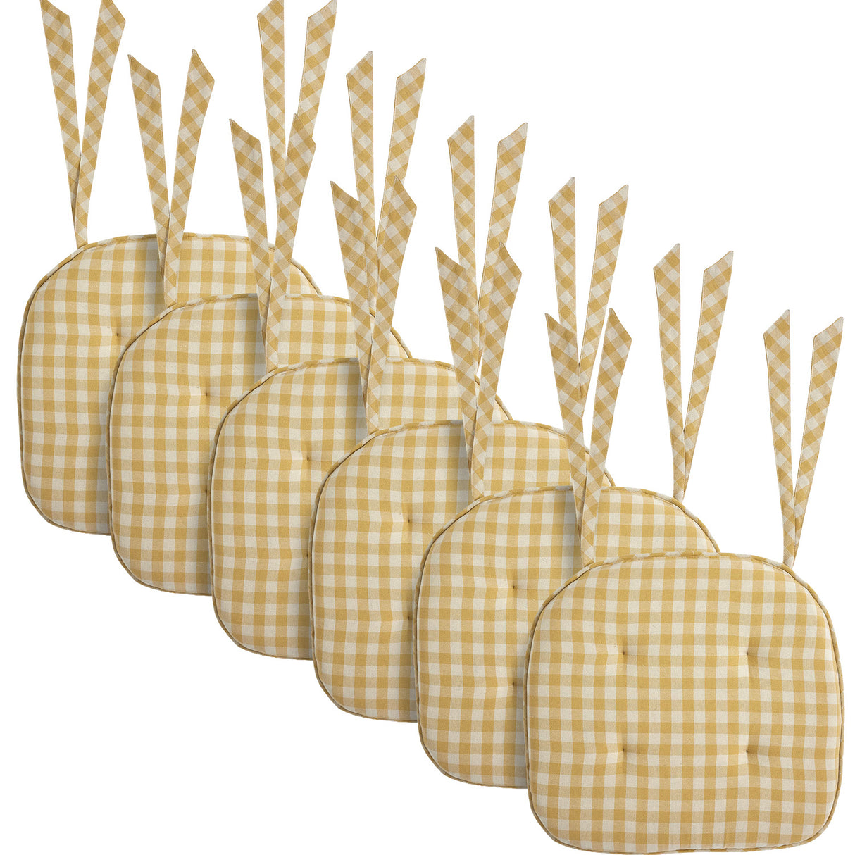 Buzzing Bees Golden Honey Check 16.5x18 Inch Chair Pad