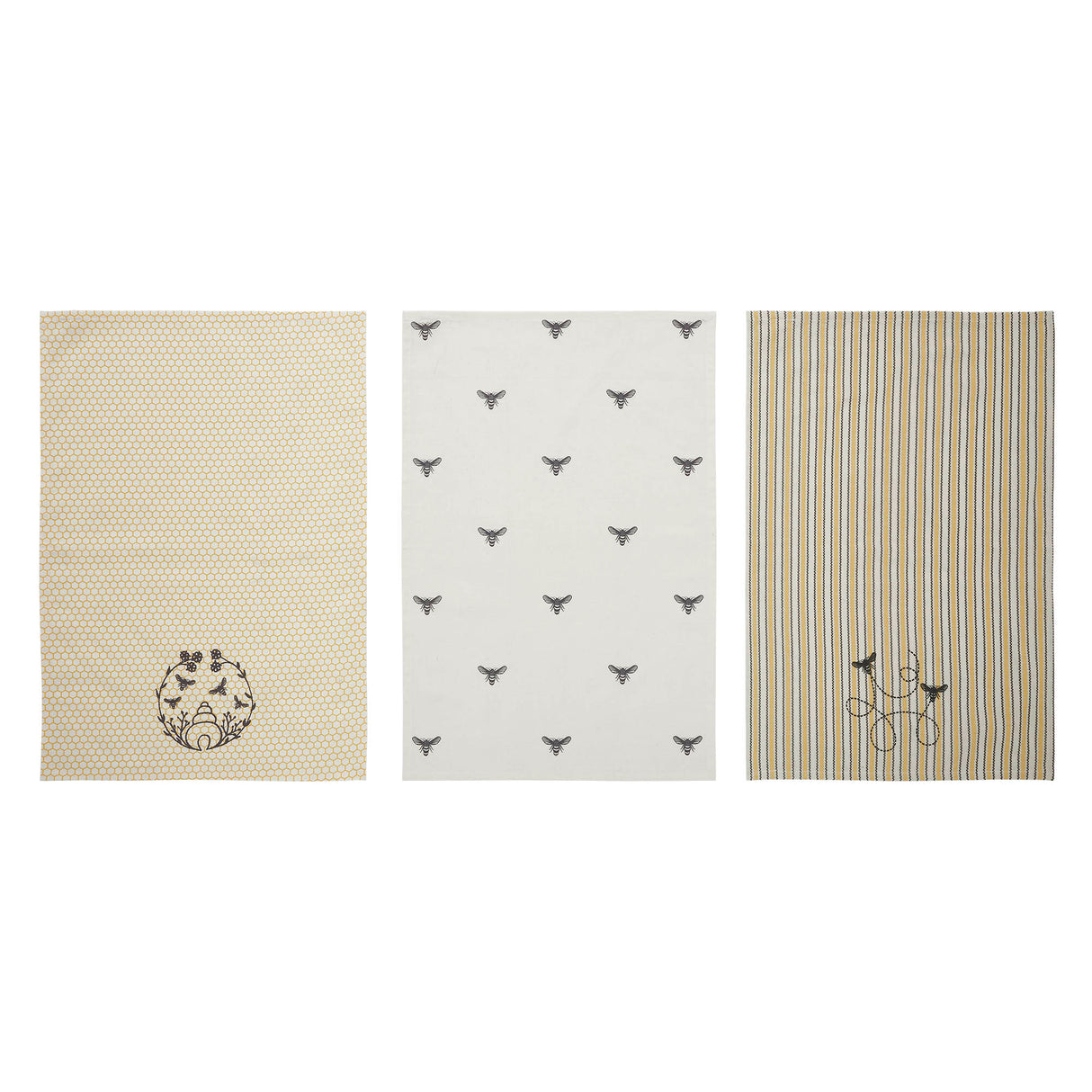 Buzzy Bees Tea Towel Set of 3 19x28