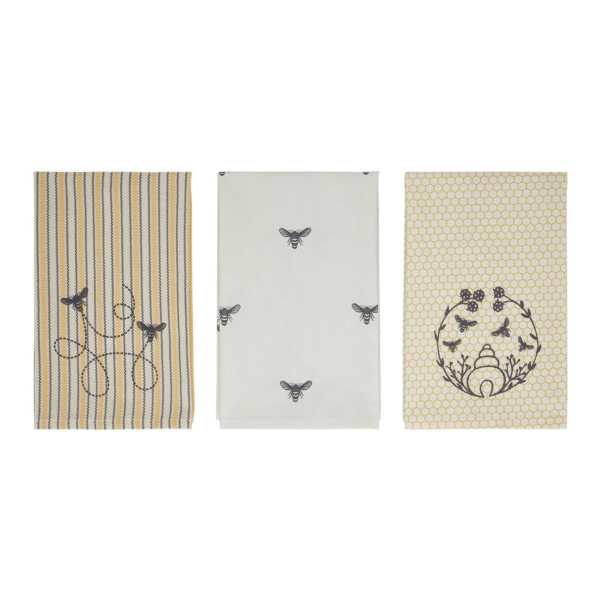Buzzy Bees Tea Towel Set of 3 19x28