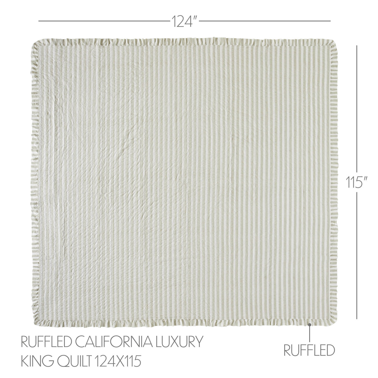 Finders Keepers Ruffled California/Luxury King Quilt 124Wx115L