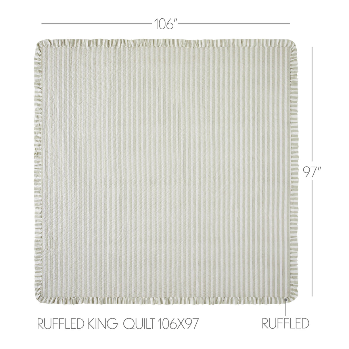 Finders Keepers Ruffled King Quilt 106Wx97L