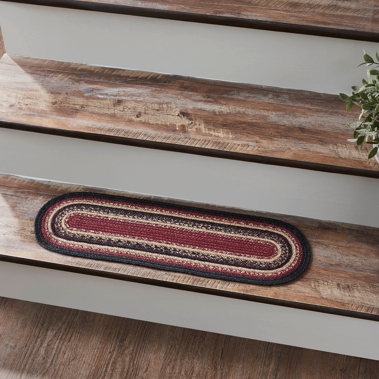 Connell Jute Stair Tread Oval Latex 8.5x27, Set of 7