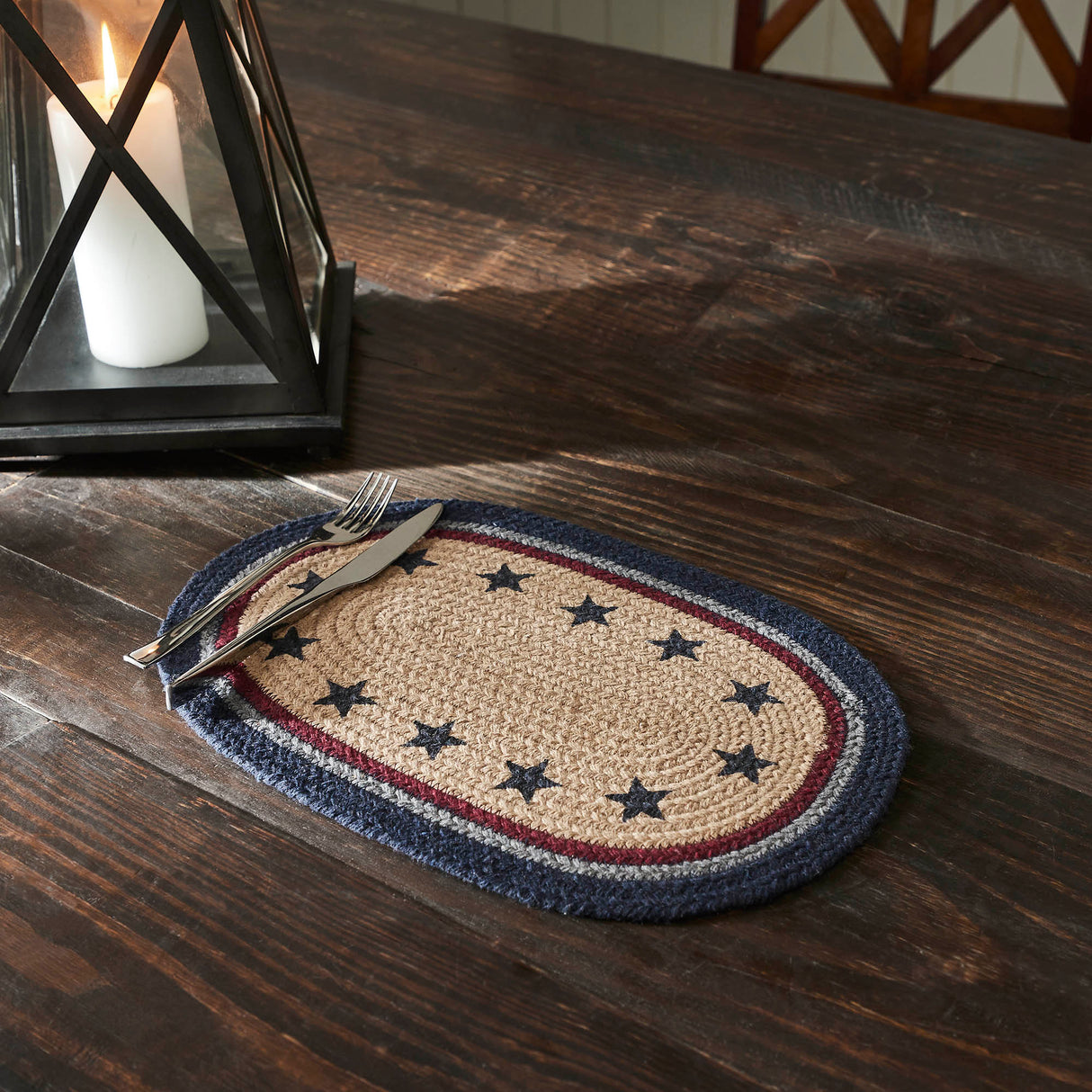 My Country Oval Placemat Stencil Stars 10x15, 2 Pack