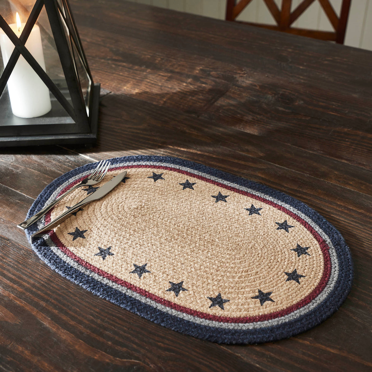 My Country Oval Placemat Stencil Stars 13x19, 6 Pack 6 Pack