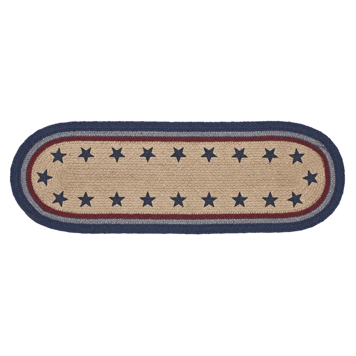 My Country Oval Runner Stencil Stars 8x24