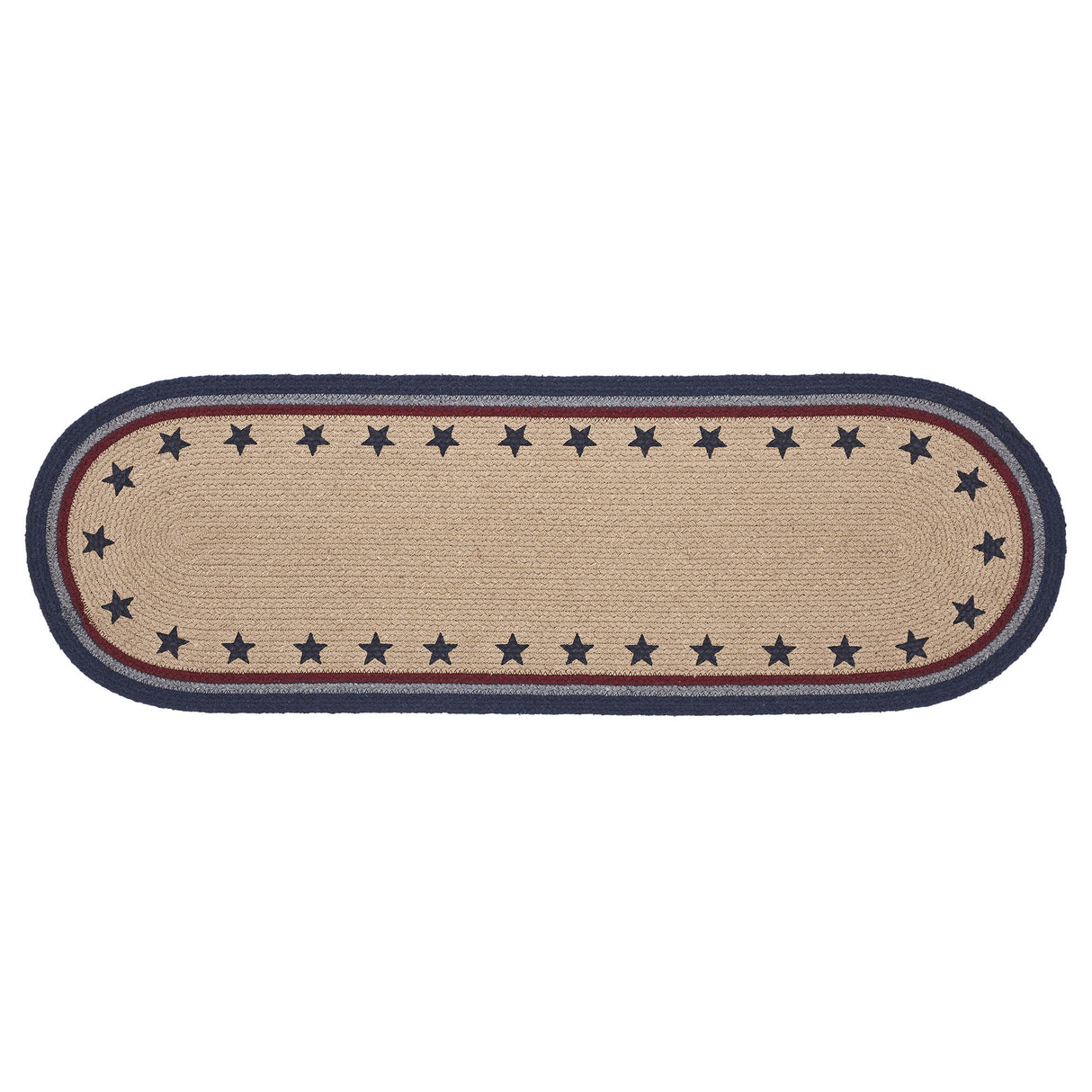 My Country Oval Runner Stencil Stars 12x36