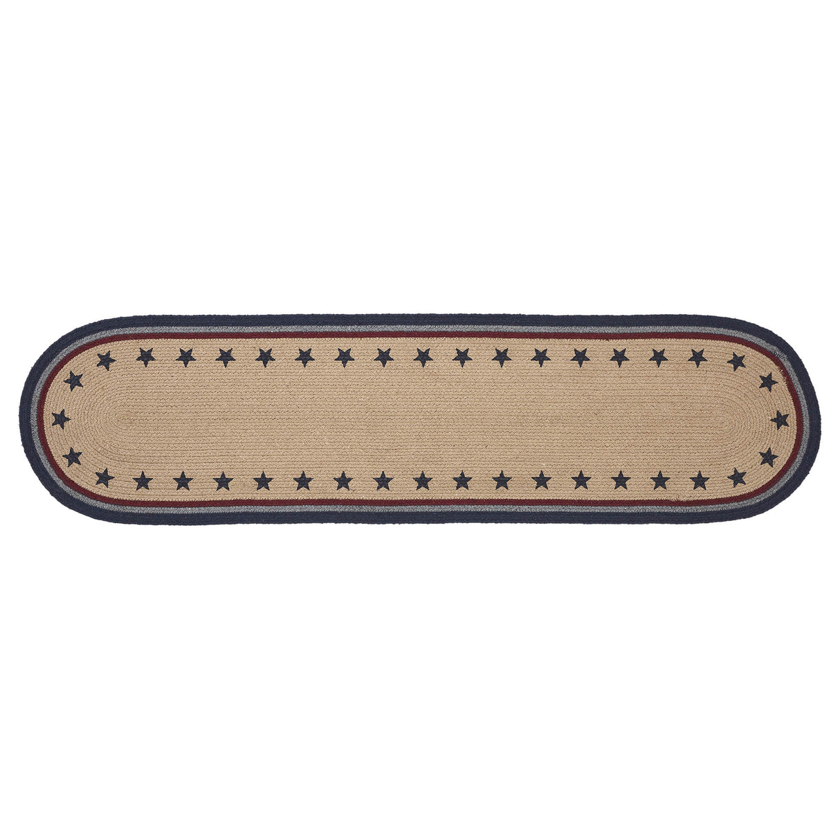 My Country Oval Runner Stencil Stars 12x48