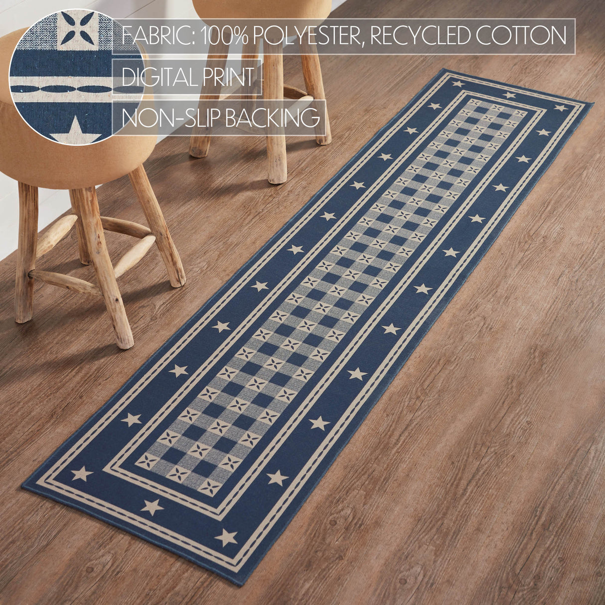 My Country Polyester Rug/Runner Rect 22x96
