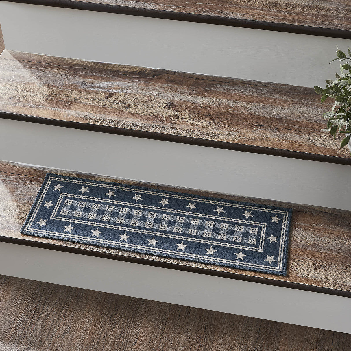 My Country Polyester Stair Tread Rect Latex 8.5x27, Set of 7