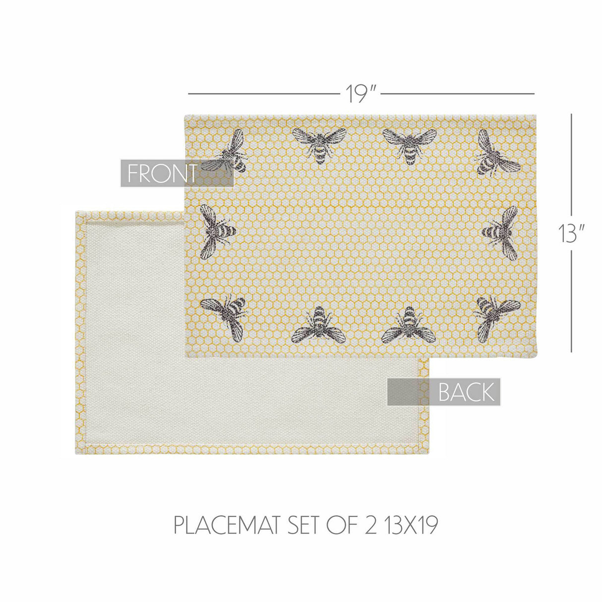 Buzzy Bees Placemat Set of 2 13x19, 3 Pack 6 Pack