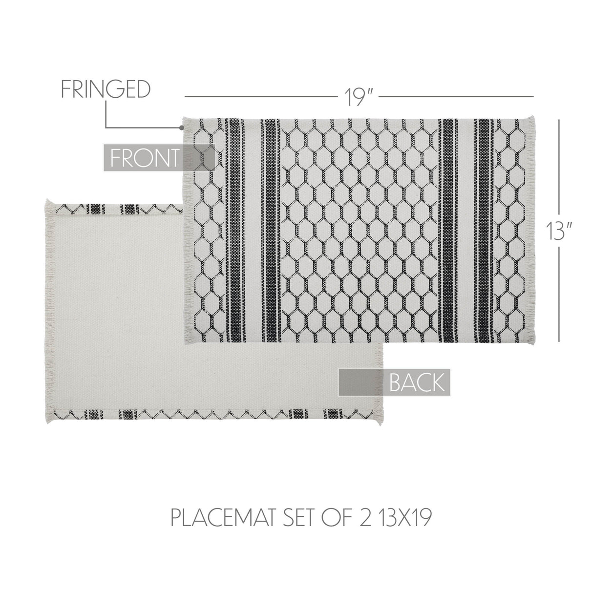 Down Home Placemat Set of 2 13x19, 4 Pack 8 Pack